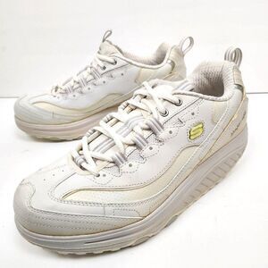 Skechers Shape Ups 11800 Toners White Leather Walking Toning Shoes Womens 9.5